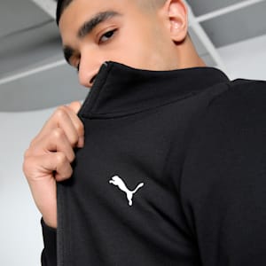 ESS Logo Mens Slim Fit Track Jacket, PUMA Black, extralarge-IND