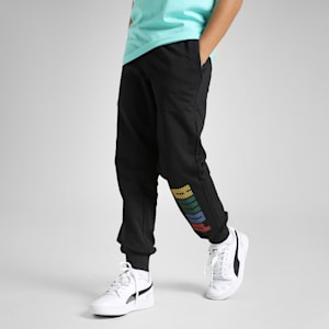 Youth Graphic Pants, PUMA Black, extralarge-IND