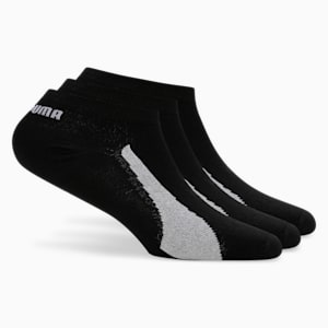 PUMA Unisex Sneaker Socks Pack of 3, PUMA Black-PUMA Black-PUMA Black, extralarge-IND