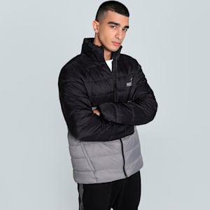 Men's Colorblock Woven Padded Jacket, PUMA Black, extralarge-IND