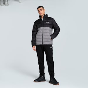 Men's Colorblock Woven Padded Jacket, PUMA Black, extralarge-IND