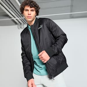 Men's Slim Fit Bomber Jacket, PUMA Black, extralarge-IND