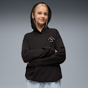 PUMA Class Relaxed Hoodie Youth, PUMA Black, extralarge