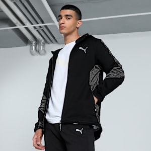 EVOSTRIPE Full-Zip Men's Slim Fit Hoodie, PUMA Black, extralarge-IND