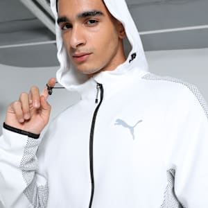 EVOSTRIPE Full-Zip Men's Slim Fit Hoodie, PUMA White, extralarge-IND