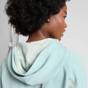 Chamarra con capucha y cremallera completa para mujer ESSENTIALS GRAPHIC, Modern Mint-AOP, extralarge
