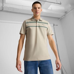 Polo ESS ELEVATED para hombre, Desert Dust, extralarge