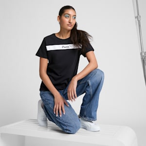 PUMA Upfront Line Women's Tee, PUMA Black, extralarge