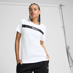 PUMA Upfront Line Women's Tee, PUMA White, extralarge