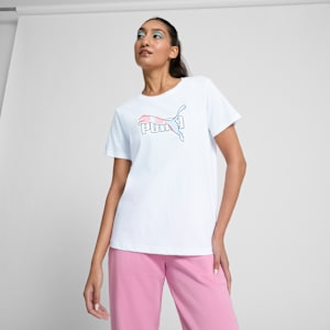 Essentials Logo Lab Women's Tee, PUMA White, extralarge