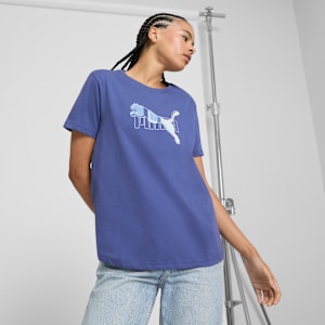 Essentials Logo Lab Women's Tee, Blue Crystal, extralarge