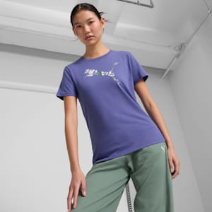 GRAPHICS Floral Women's Tee, Blue Crystal, extralarge