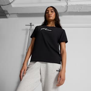 T-shirt GRAPHICS Script Femme, PUMA Black, extralarge