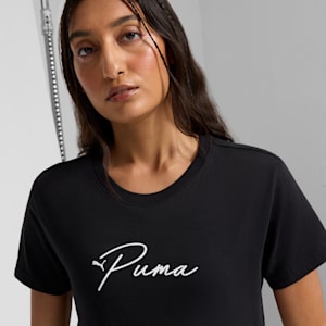 GRAPHICS Script Women's Tee, PUMA Black, extralarge