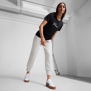 GRAPHICS Script Women's Tee, PUMA Black, extralarge