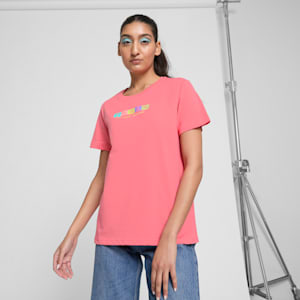 GRAPHICS Block Letters Women's Tee, Peach Frost, extralarge