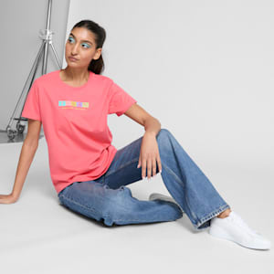 GRAPHICS Block Letters Women's Tee, Peach Frost, extralarge