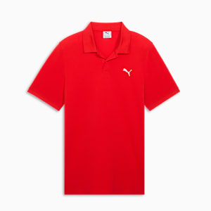 Essentials Small PUMA Logo Pique Polo US Men, For All Time Red, extralarge