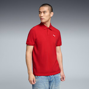 Essentials Small PUMA Logo Pique Polo US Men, For All Time Red, extralarge