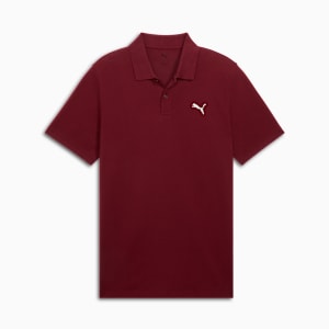 Essentials Small PUMA Logo Pique Polo US Men, Ruby Shimmer, extralarge