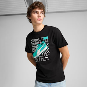 Camiseta GRAPHICS con tenis para hombre, PUMA Black, extralarge