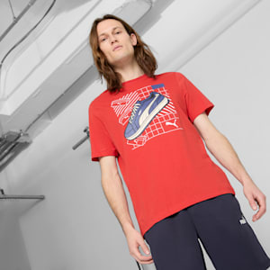 Camiseta GRAPHICS con tenis para hombre, Red Fire, extralarge