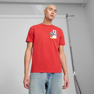 GRAPHICS Icon Tee US Men, Red Fire, extralarge