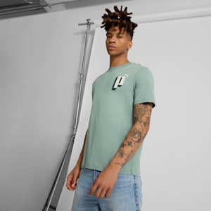 GRAPHICS Letter Men's Tee, Green Moon, extralarge