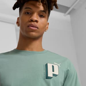 GRAPHICS Letter Men's Tee, Green Moon, extralarge