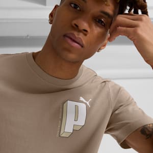 GRAPHICS Letter Men's Tee, Totally Taupe, extralarge
