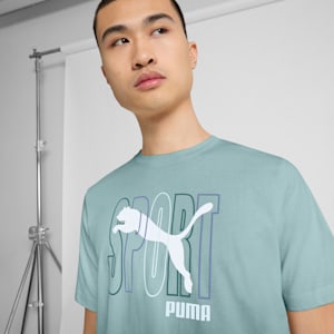 Playera PUMA SPORT para hombre, Green Moon, extralarge