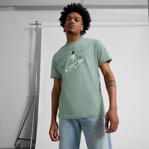 GRAPHICS Space Men's Tee, Green Moon, extralarge