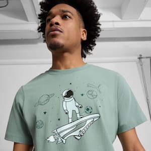 GRAPHICS Space Men's Tee, Green Moon, extralarge