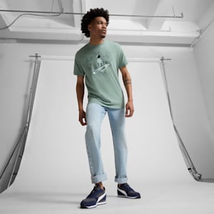 GRAPHICS Space Men's Tee, Green Moon, extralarge