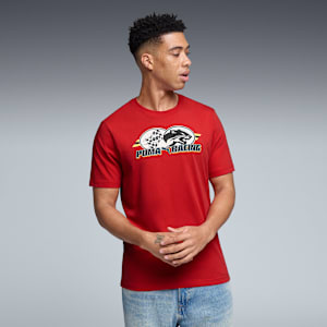 House of Graphics Men's Tee, Red Fire, extralarge