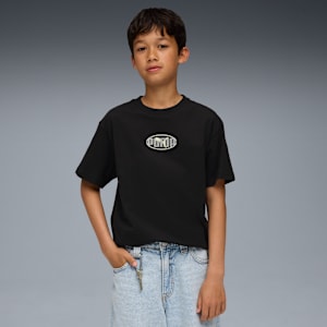 Essentials Logo Lab Relaxed Tee Youth, PUMA Black, extralarge