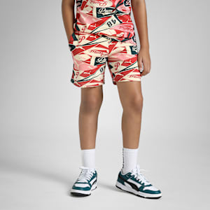 SPORTS LEGACY Youth Printed Shorts, Creamy Vanilla, extralarge-IND