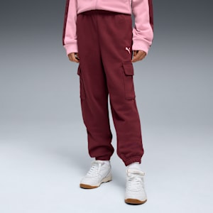 Essentials Relaxed Cargo Pants Youth, Ruby Shimmer, extralarge