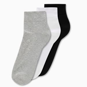 Half Terry Ankle-Length Socks Pack of 3, PUMA White-PUMA Black-Cool Gray 7, extralarge-IND