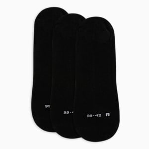 PUMA Unisex Footie Socks Pack of 3, PUMA Black-PUMA Black-PUMA Black, extralarge-IND