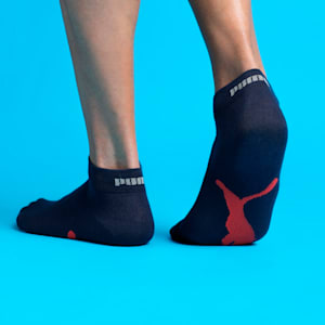 Lifestyle Quarter Socks Pack of 3, Strong Blue-Medium Gray Heather-PUMA Navy, extralarge-IND