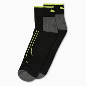 Performance Train Quarter Socks Pack of 2, PUMA Black-Medium Gray Heather, extralarge-IND
