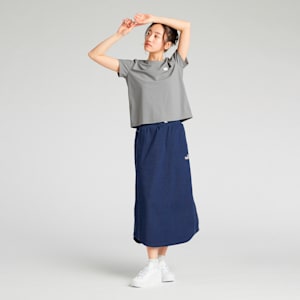 ウィメンズ ESS エレベーテッド SE 半袖 Tシャツ W, Flat Medium Gray, extralarge-JPN