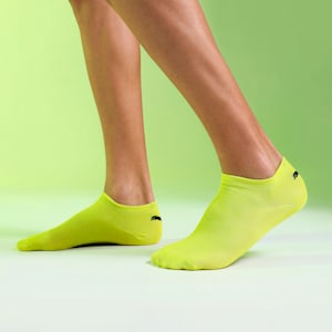 Lifestyle Sneaker Socks Pack of 3, Lime Green-PUMA Black, extralarge-IND