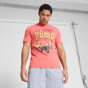 Las Vegas Billboards Men's Graphic Tee, Peach Frost, extralarge
