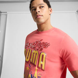 Las Vegas Billboards Men's Graphic Tee, Peach Frost, extralarge