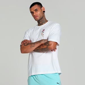Floral Sport Men's Boxy Tee, PUMA White, extralarge