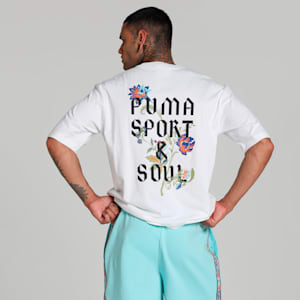 Floral Sport Men's Boxy Tee, PUMA White, extralarge