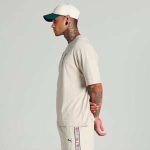 Floral Sport Men's Boxy Tee, Desert Dust, extralarge