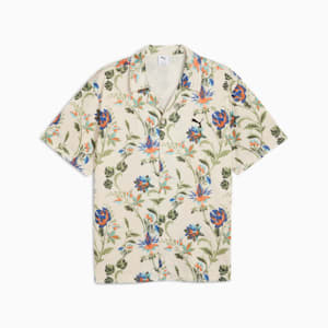 Floral Sport Men's Graphic Shirt, Alpine Snow, extralarge